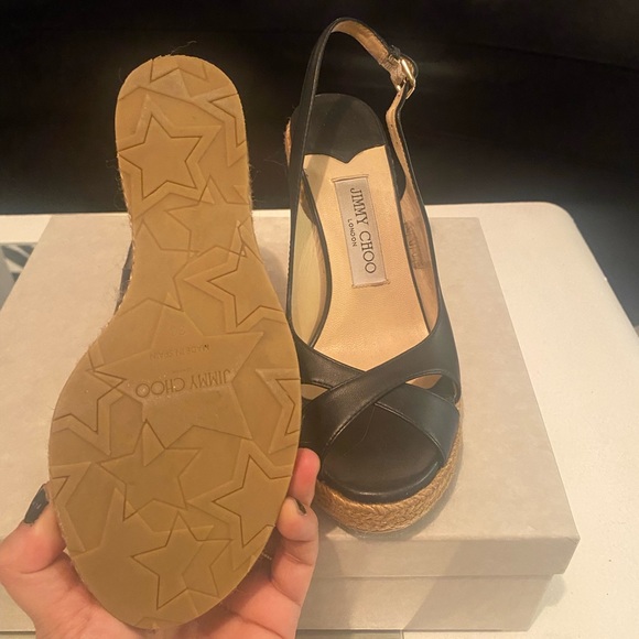 Jimmy Choo sling back wedge sandals - Picture 5 of 6
